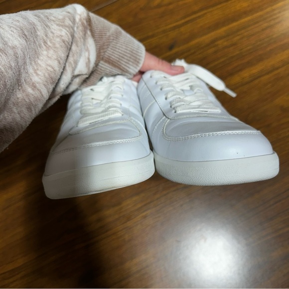 TORY BURCH HANK COURT LEATHER SNEAKER SHOES LACE UP WHITE SIZE 10 - Picture 9 of 10